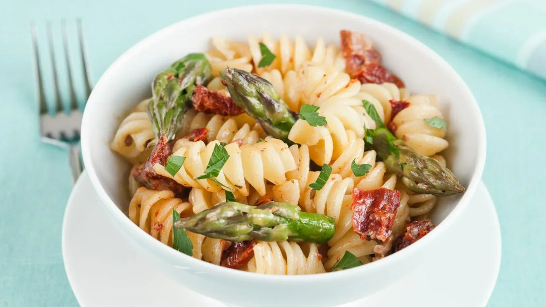 Pasta asparagi e prosciutto crudo
